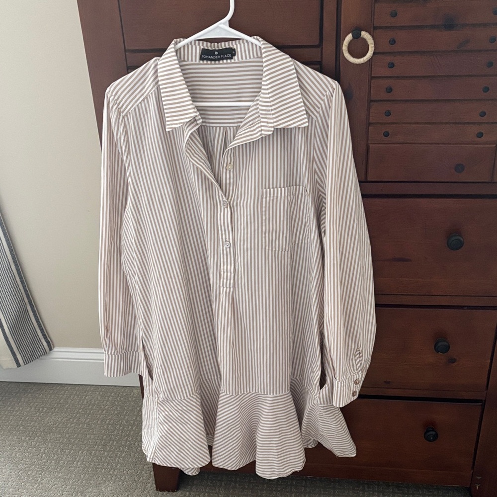 Tuckernuck Striped Cream Dress